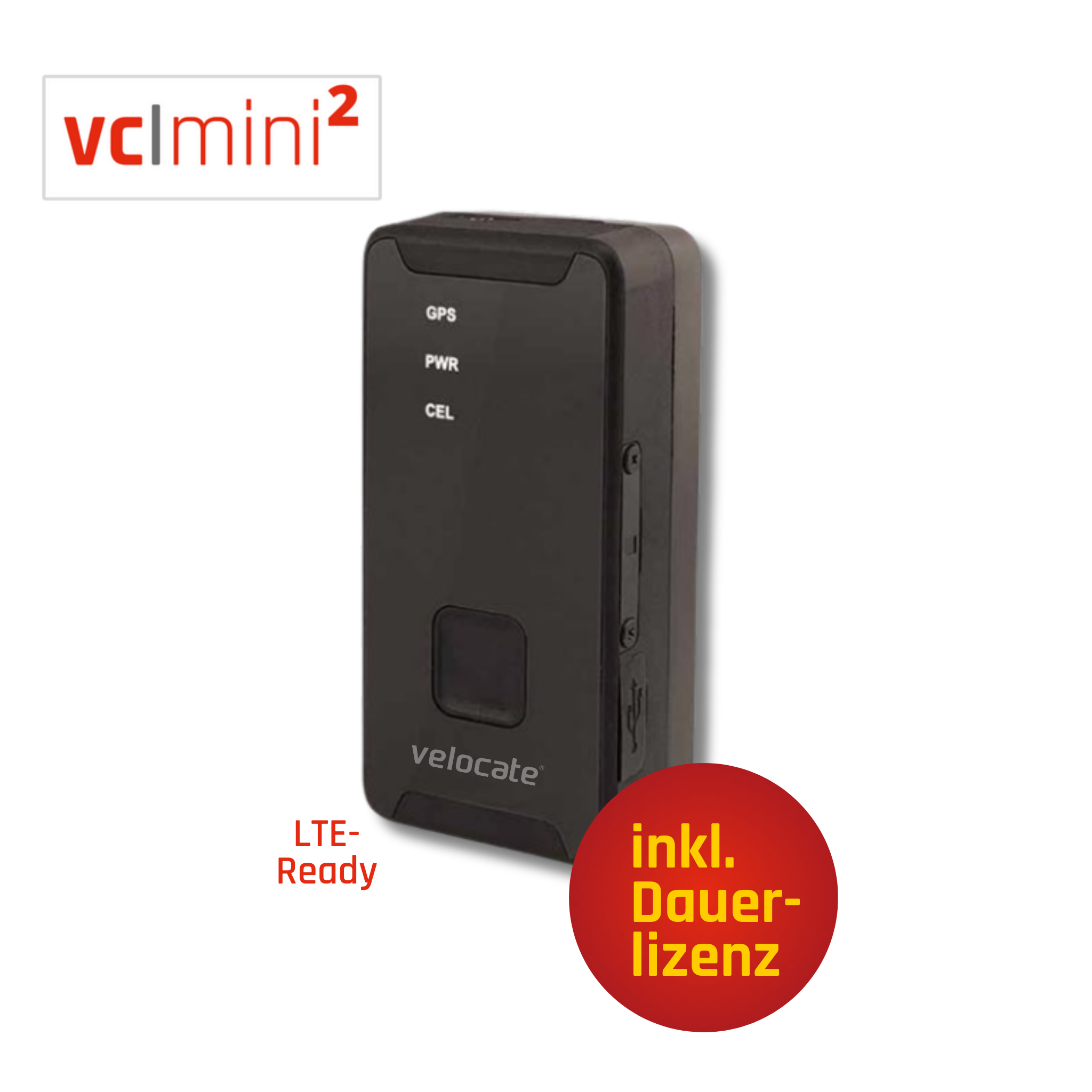velocate vc|mini 2 - Portables GPS Ortungssystem(LTE, 2G)  für Personen, Gepäck, Musikinstrumente