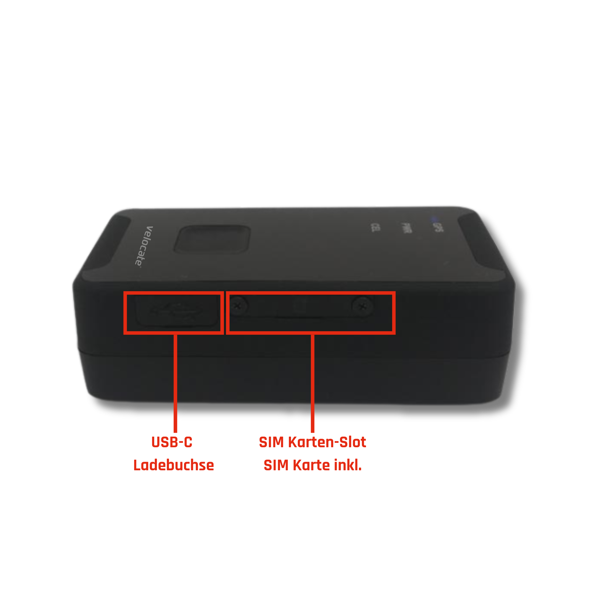 velocate vc|mini 2 - Portables GPS Ortungssystem(LTE, 2G)  für Personen, Gepäck, Musikinstrumente